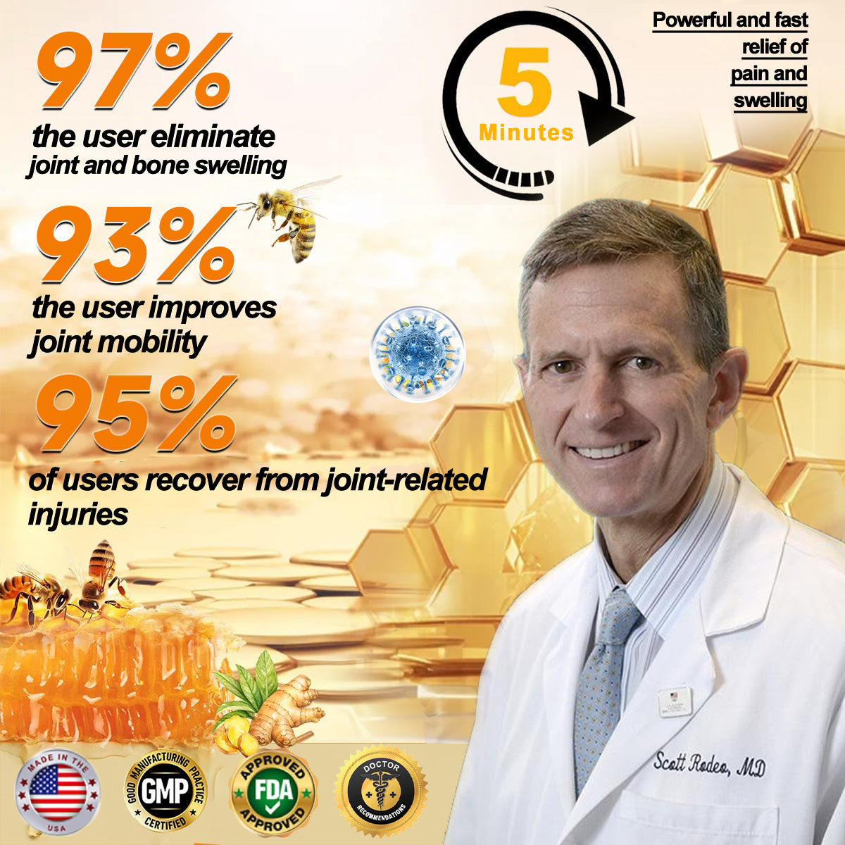 🎁Flash Sale - ODALIT™ Botulinum Toxin & Bee Venom Pain-Relief Bone Healing Cream🐝💎