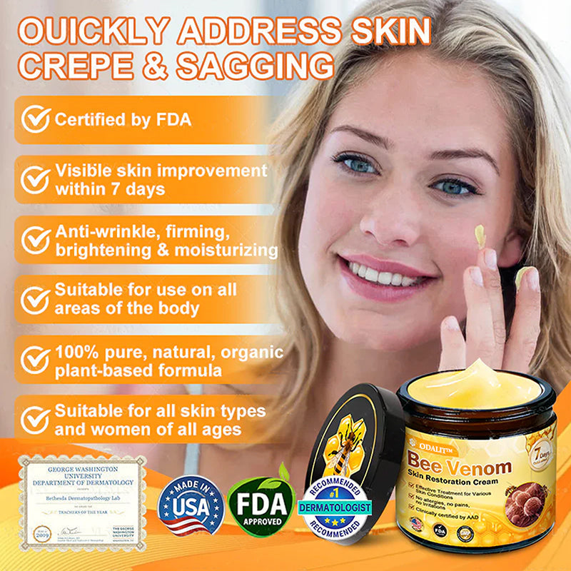 Made and Shipped from USA ✨ ODALIT® Bee Venom Skin Restoration Cream ⏰ LAST DAY 80% OFF💌
