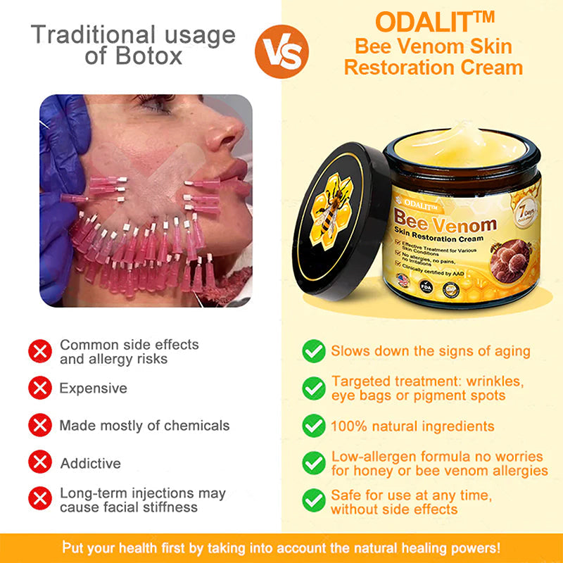 Made and Shipped from USA ✨ ODALIT® Bee Venom Skin Restoration Cream ⏰ LAST DAY 80% OFF💌