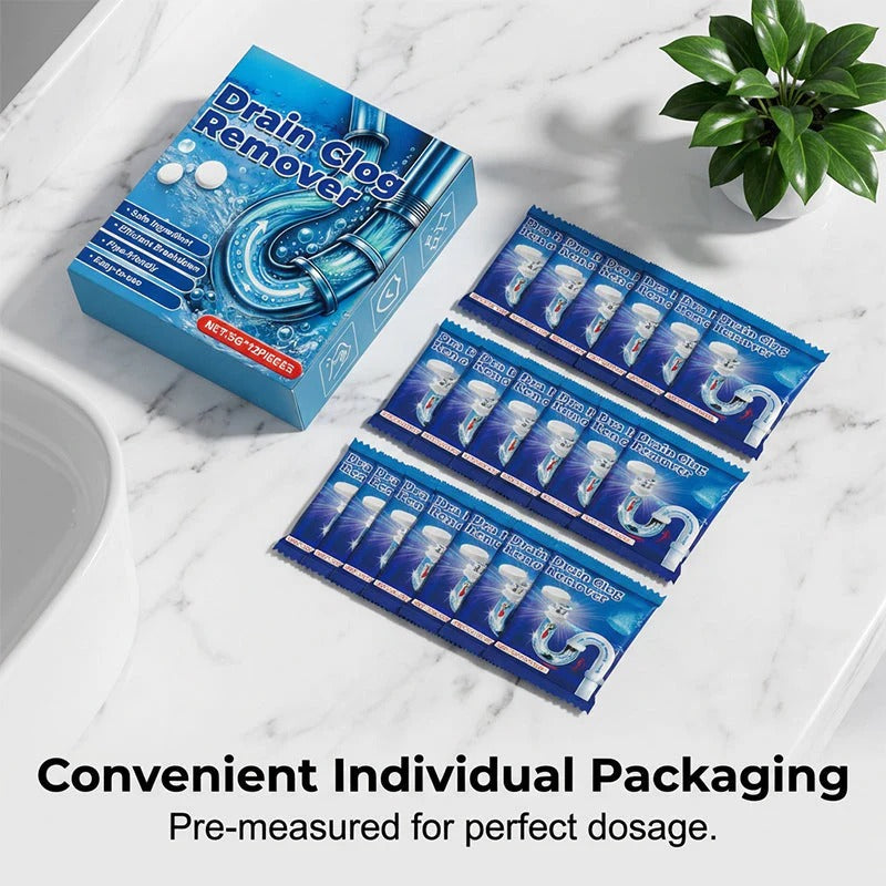 📢📢 BUY 2 GET 1 FREE (36 pcs)⏰ Effervescent Drain Clog Remover Tablets 🫧🧼