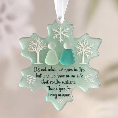 🌊Snowflake-Shaped Sea Glass Friendship Decor❄✨ Shaped by Nature & Crafted by Hand