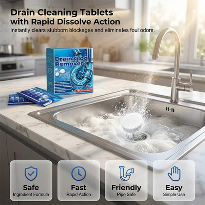 📢📢 BUY 2 GET 1 FREE （36 pcs）⏰ Effervescent Drain Clog Remover Tablets 🫧🧼