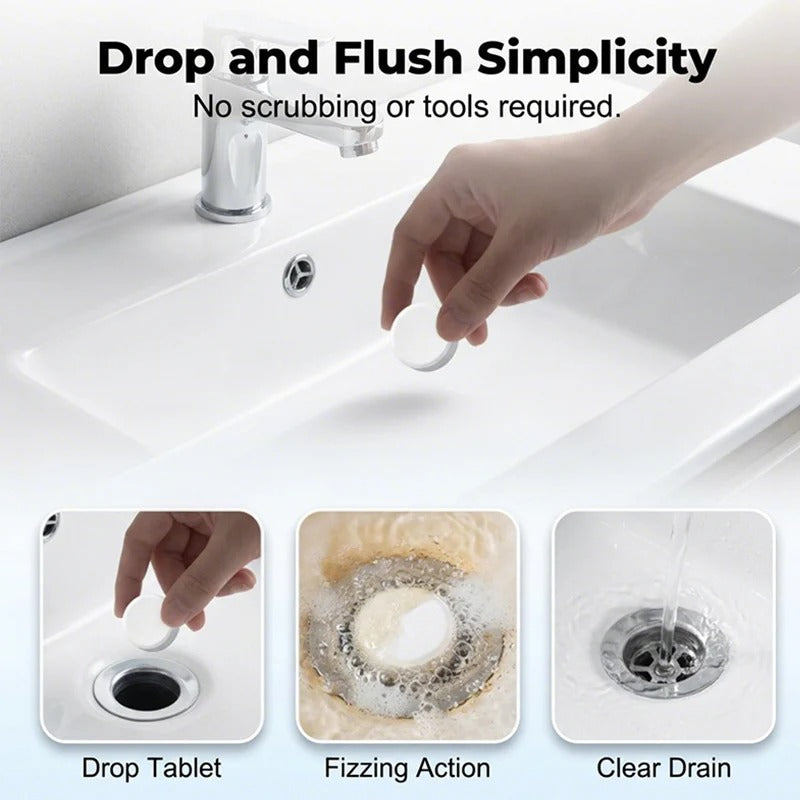 📢📢 BUY 2 GET 1 FREE （36 pcs）⏰ Effervescent Drain Clog Remover Tablets 🫧🧼